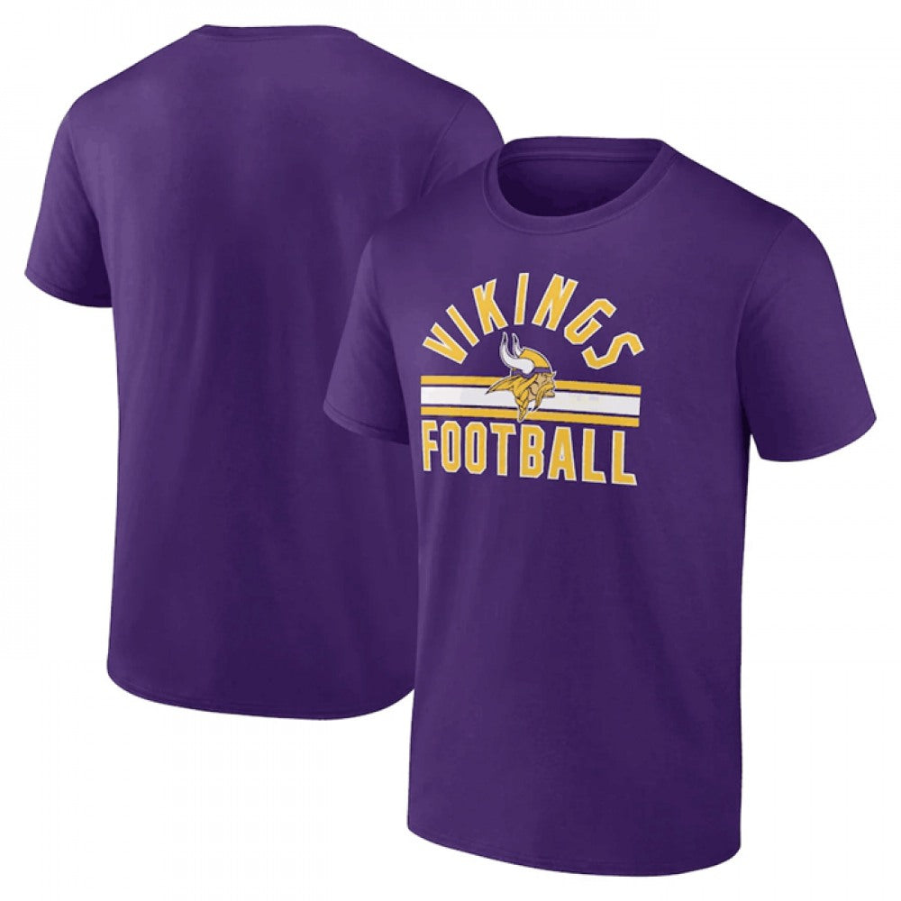 Men's Minnesota Vikings Purple Arch Stripe T-Shirt 