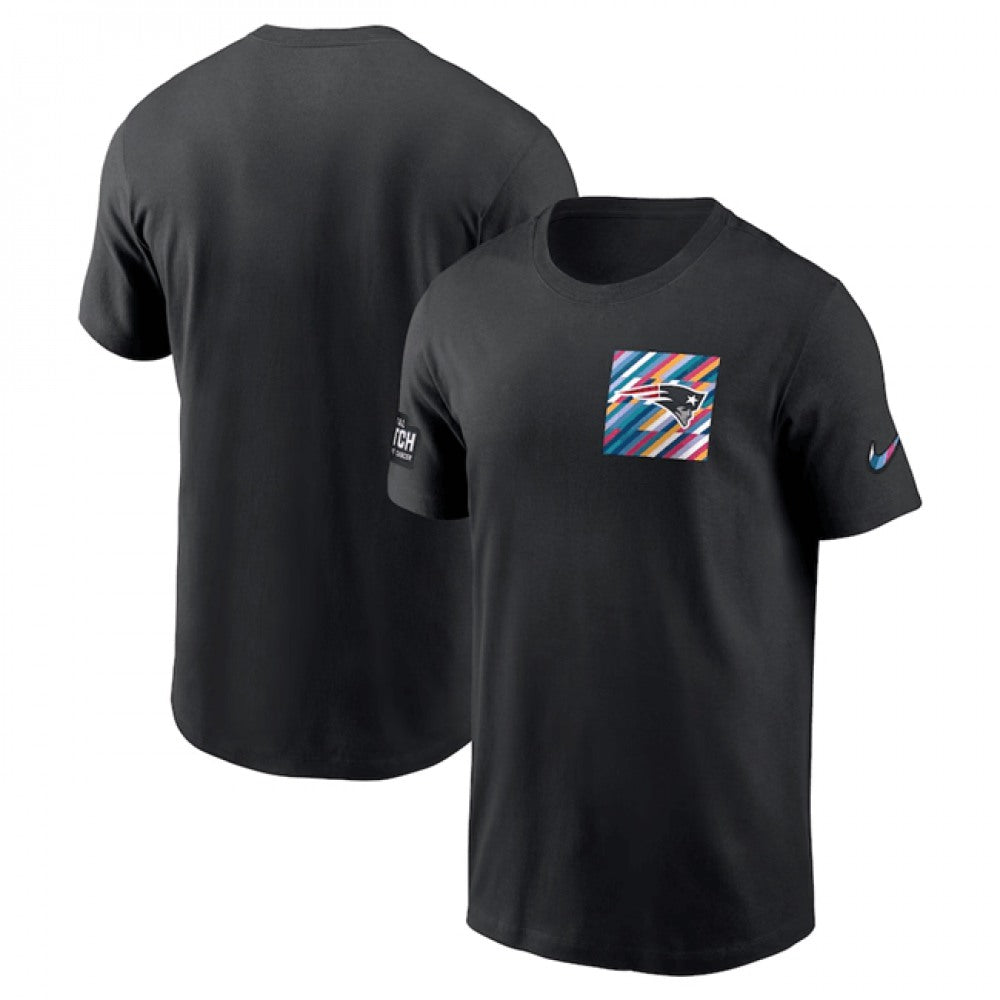 Men's New England Patriots Black 2023 Crucial Catch Sideline Tri-Blend T-Shirt 