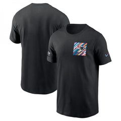 Men's New England Patriots Black 2023 Crucial Catch Sideline Tri-Blend T-Shirt 
