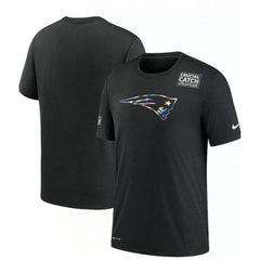 Men's New England Patriots CCharcoal Crucial Catch Performance T-Shirt 