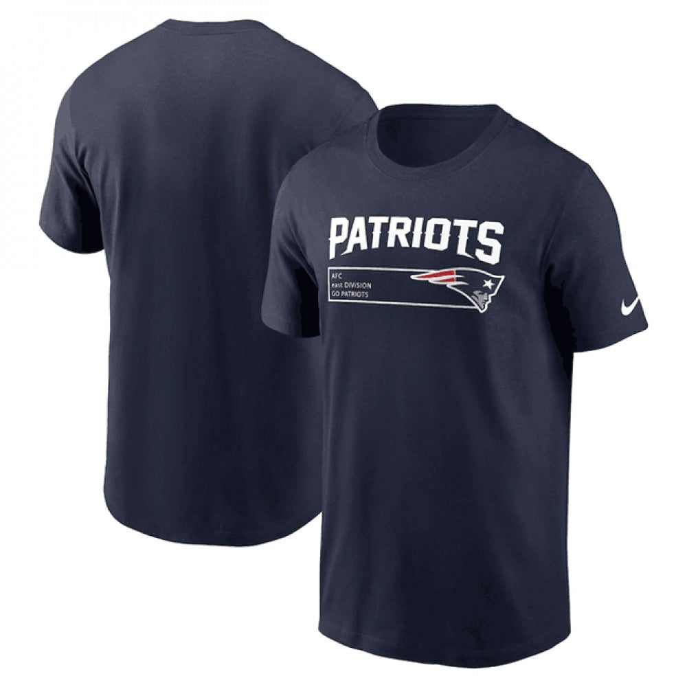 Men's New England Patriots Navy Division Essential T-Shirt 