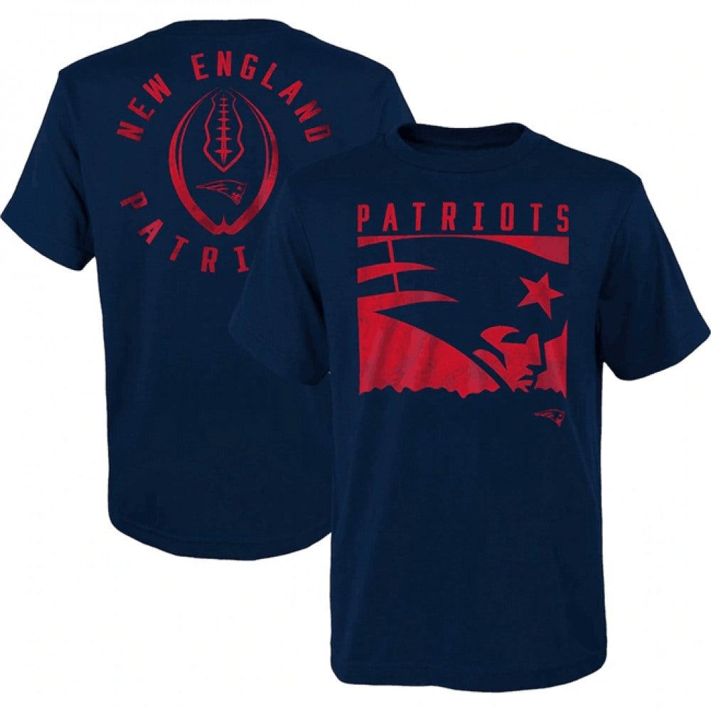 Men's New England Patriots Navy Preschool Liquid Camo Logo T-Shirt 