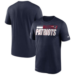 Men's New England Patriots 2020 Navy Sideline Impact Legend Performance T-Shirt 