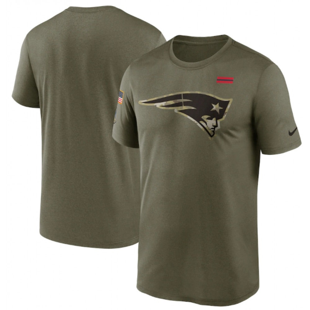 Men's New England Patriots 2021 Olive Salute To Service Legend Performance T-Shirt 