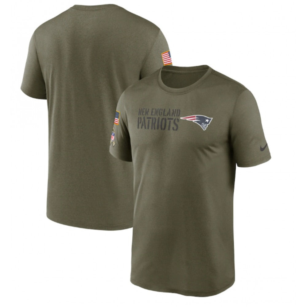 Men's New England Patriots Olive 2022 Salute to Service Legend Team T-Shirt 