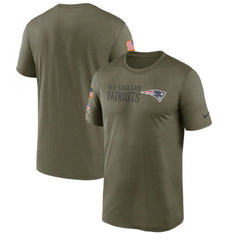 Men's New England Patriots Olive 2022 Salute to Service Legend Team T-Shirt 