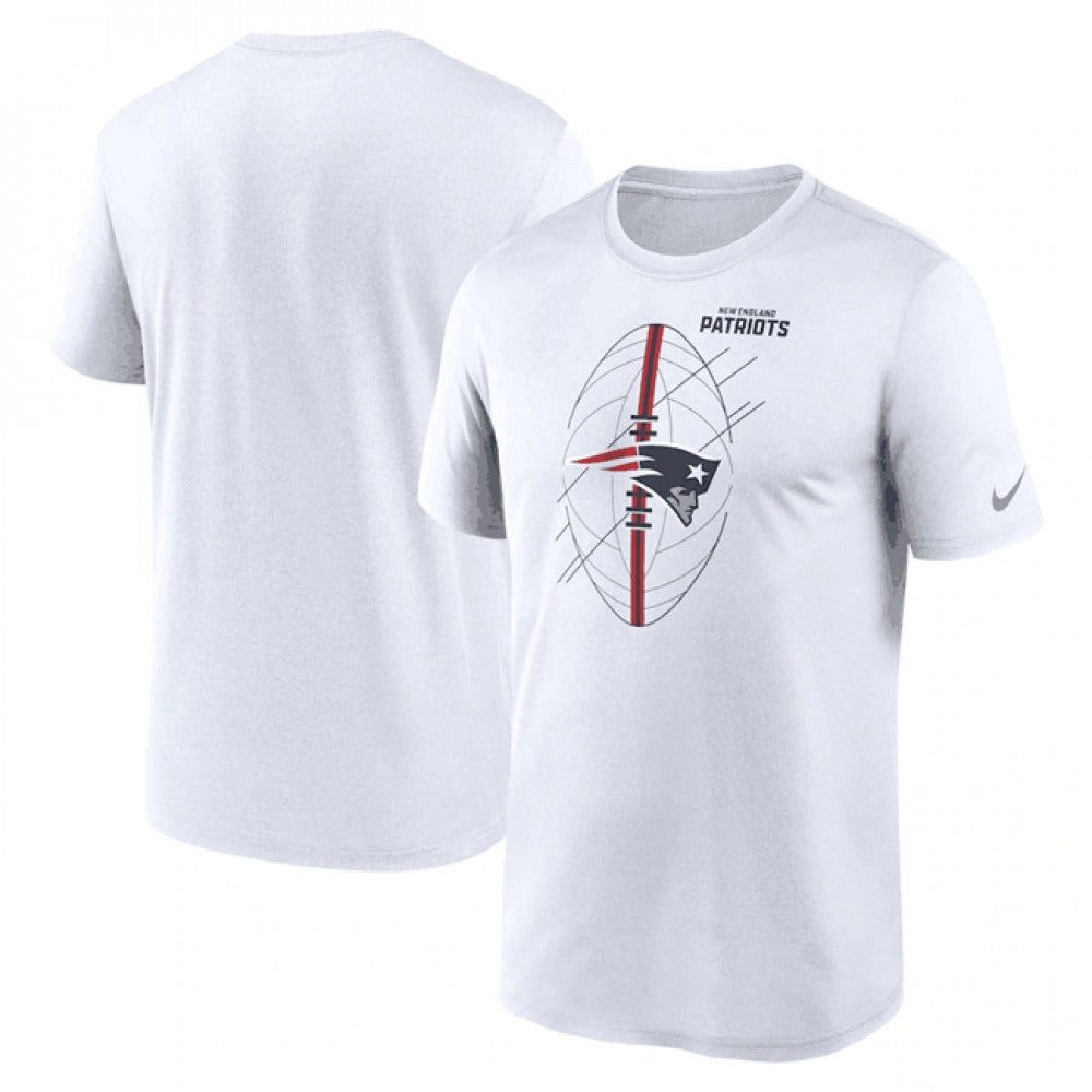 Men's New England Patriots White Legend Icon Performance T-Shirt 