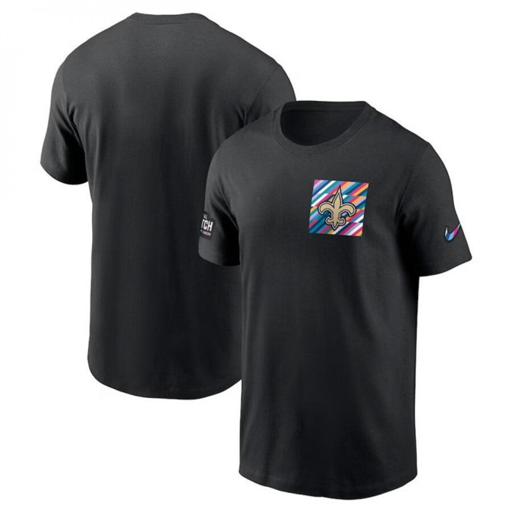 Men's New Orleans Saints Black 2023 Crucial Catch Sideline Tri-Blend T-Shirt 