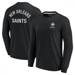 Men's New Orleans Saints Black Signature Unisex Super Soft Long Sleeve T-Shirt 