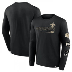Men's New Orleans Saints Black High Whip Pitcher Long Sleeve T-Shirt 