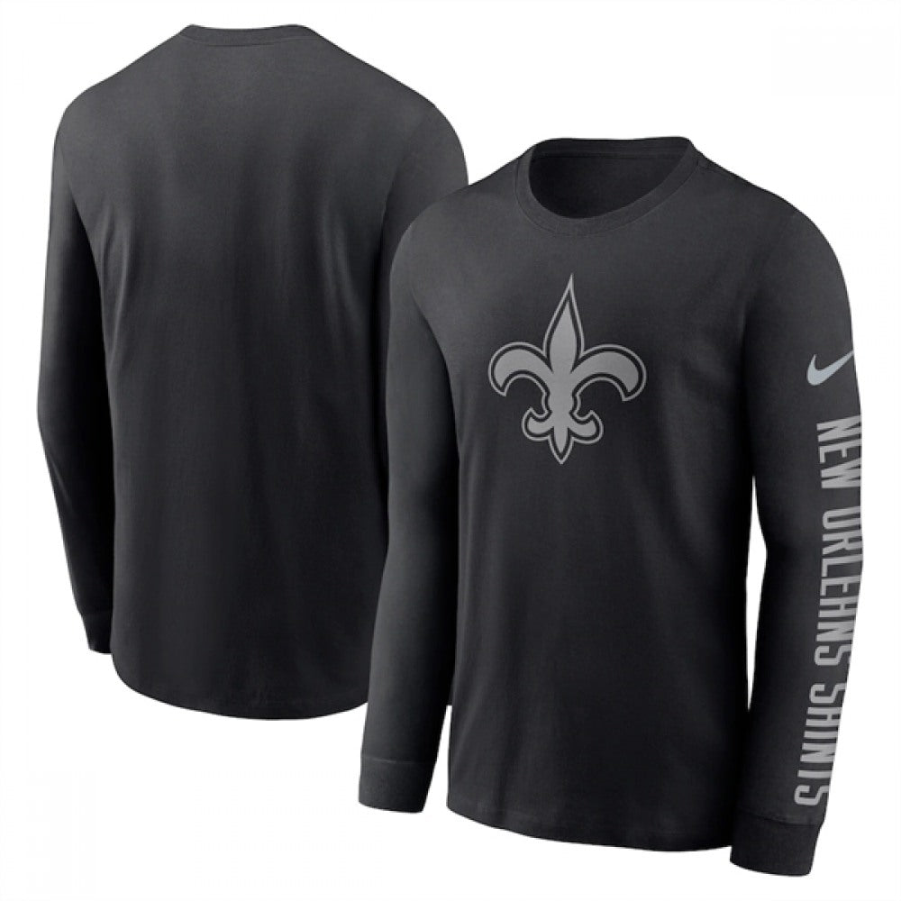 Men's New Orleans Saints Black Long Sleeve T-Shirt 