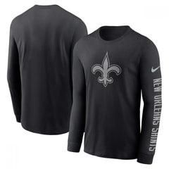 Men's New Orleans Saints Black Long Sleeve T-Shirt 