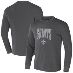 Men's New Orleans Saints X Darius Rucker Collection Charcoal Long Sleeve Thermal T-Shirt 