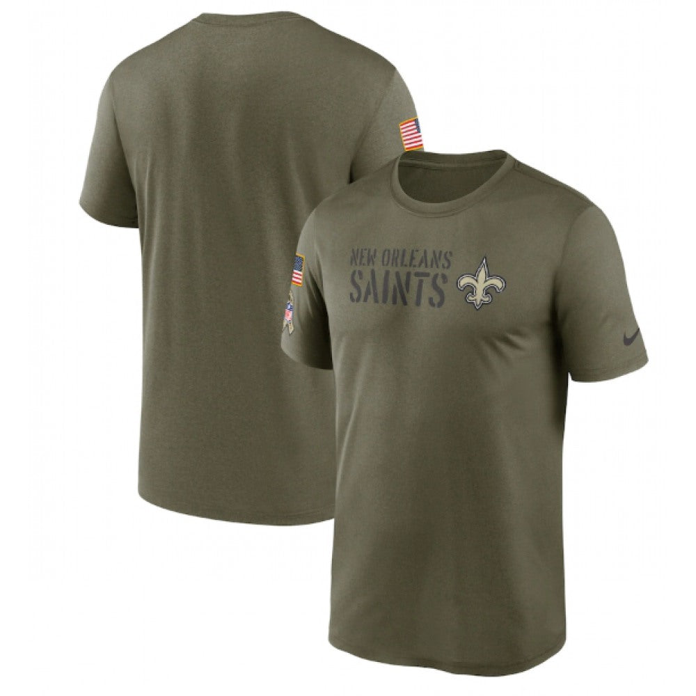 Men's New Orleans Saints Olive 2022 Salute to Service Legend Team T-Shirt 