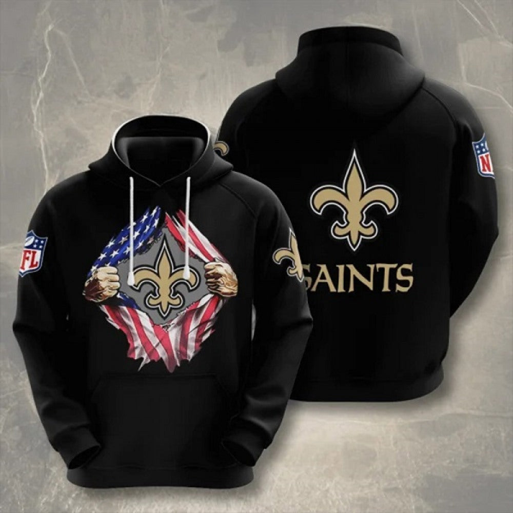 Men's New Orleans Saints Purple 3D Trending T-Shirt Hoodie 