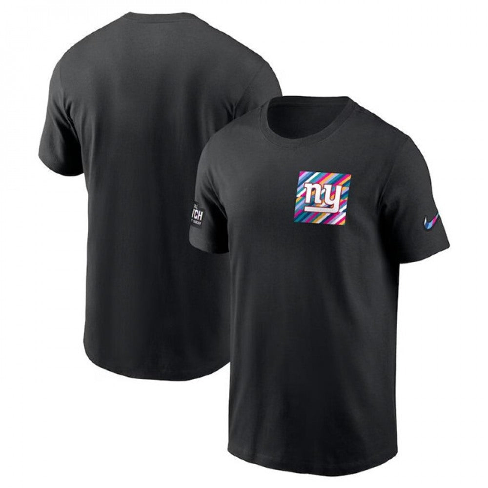 Men's New York Giants Black 2023 Crucial Catch Sideline Tri-Blend T-Shirt 