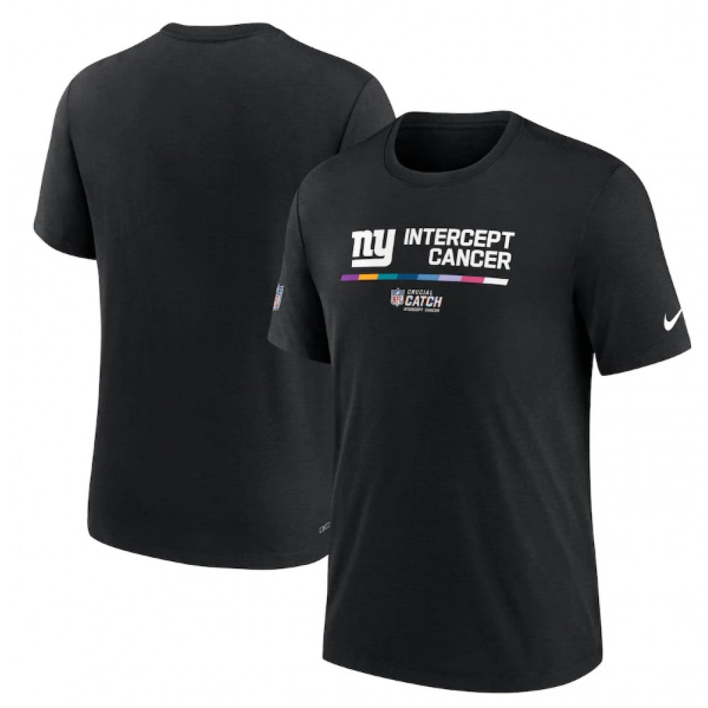 Men's New York Giants 2022 Black Crucial Catch Performance T-Shirt 