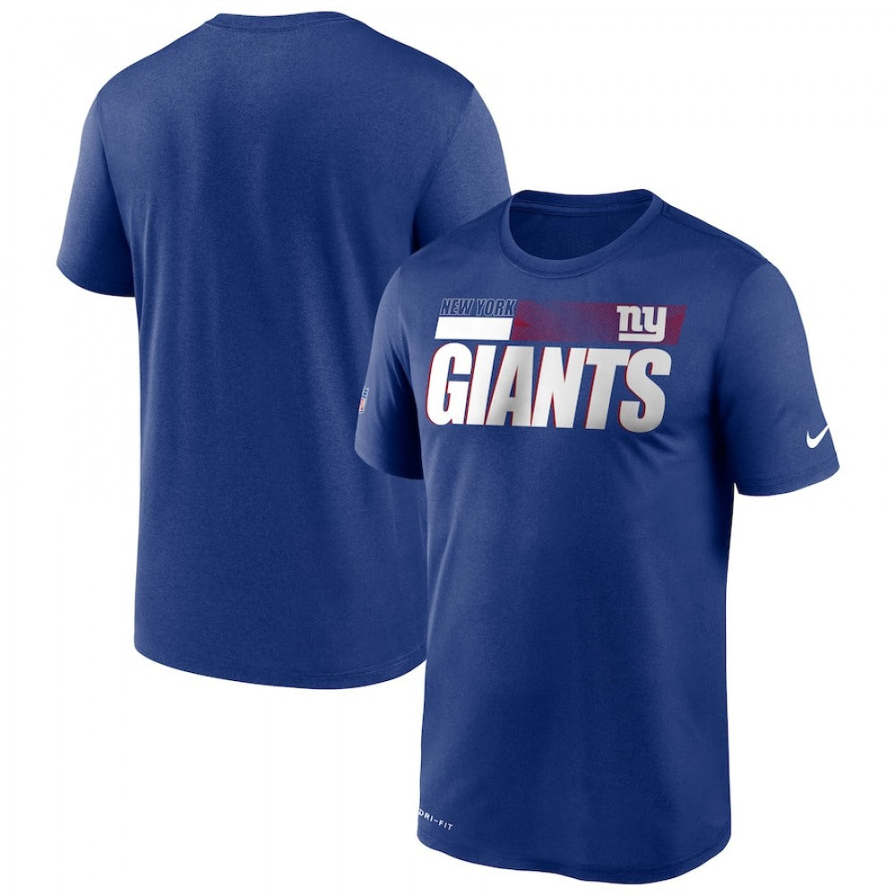 Men's New York Giants 2020 Blue Sideline Impact Legend Performance T-Shirt 