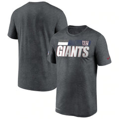 Men's New York Giants 2020 Grey Sideline Impact Legend Performance T-Shirt 