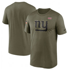 Men's New York Giants 2021 Olive Salute To Service Legend Performance T-Shirt 