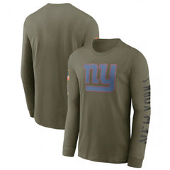 Men's New York Giants Olive 2022 Salute to Service Long Sleeve T-Shirt 