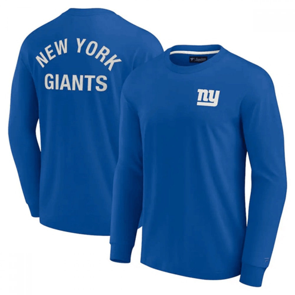 Men's New York Giants Royal Signature Unisex Super Soft Long Sleeve T-Shirt 