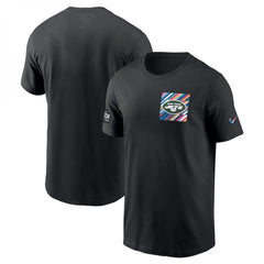 Men's New York Jets Black 2023 Crucial Catch Sideline Tri-Blend T-Shirt 
