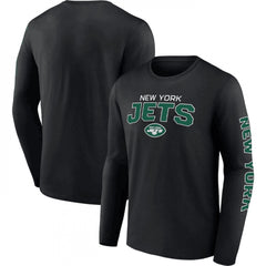 Men's New York Jets Black Go the Distance Long Sleeve T-Shirt 