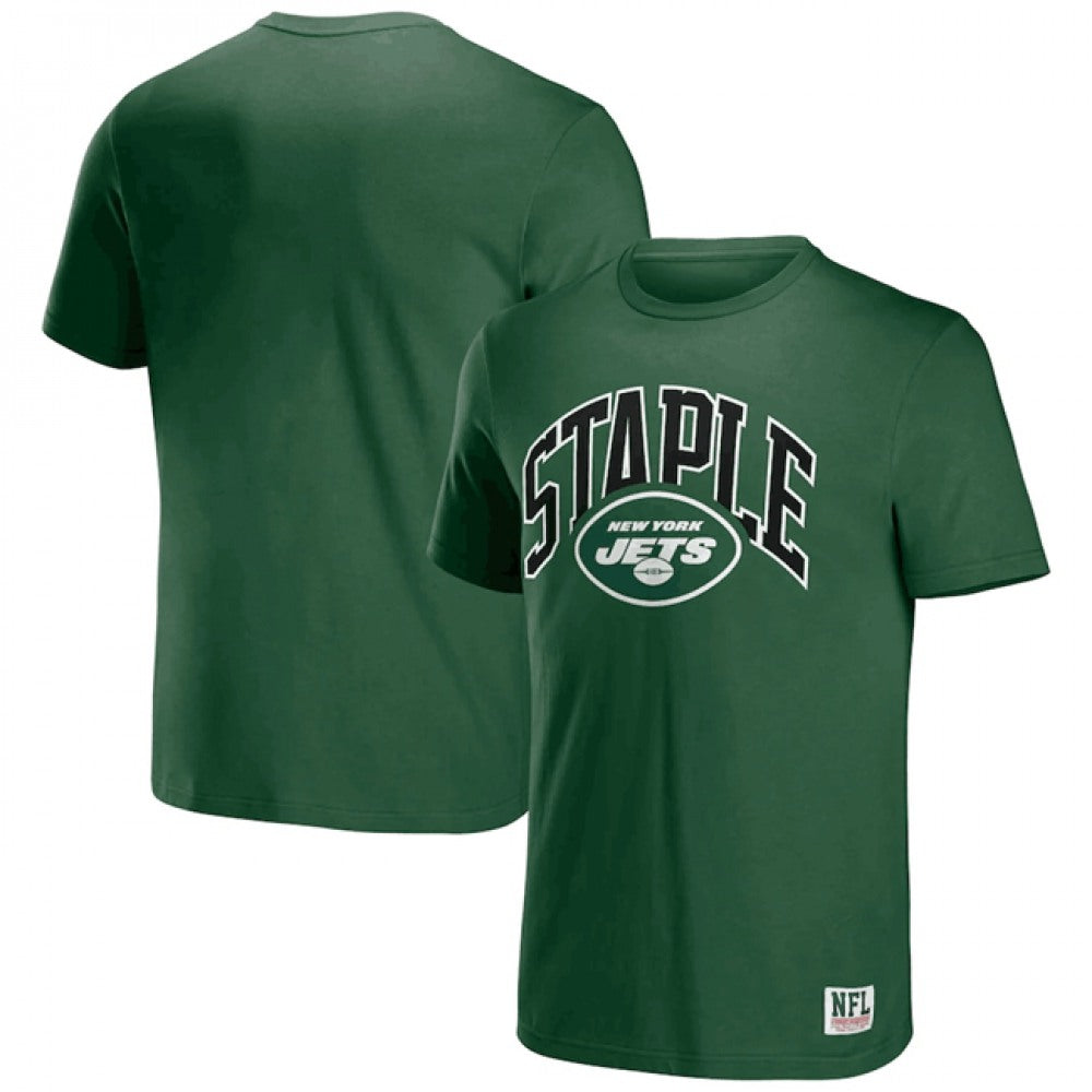 Men's New York Jets x Staple Green Logo Lockup T-Shirt 