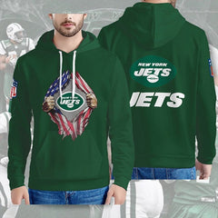 Men's New York Jets Green 3D Trending T-Shirt Hoodie 