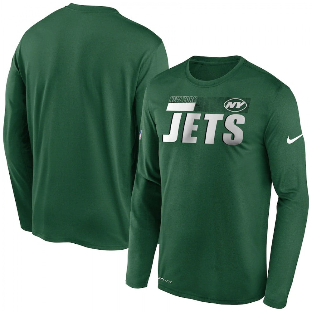 Men's New York Jets 2020 Green Sideline Impact Legend Performance Long Sleeve T-Shirt 