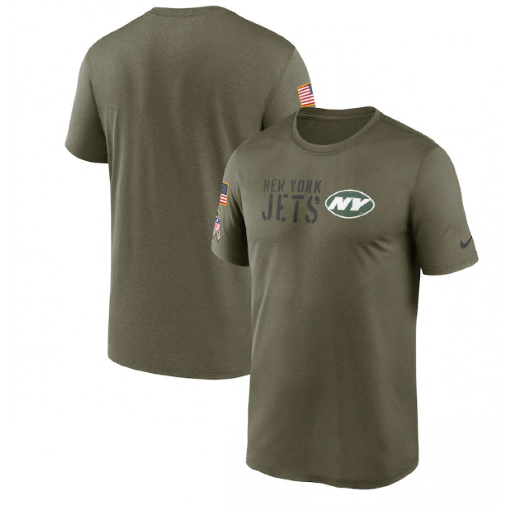 Men's New York Jets Olive 2022 Salute to Service Legend Team T-Shirt 