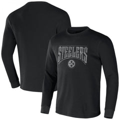 Men's Pittsburgh Steelers X Darius Rucker Collection Black Long Sleeve Thermal T-Shirt 