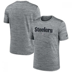 Men's Pittsburgh Steelers Gray Velocity Performance T-Shirt 