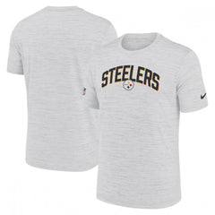 Men's Pittsburgh Steelers White Sideline Velocity Stack Performance T-Shirt 