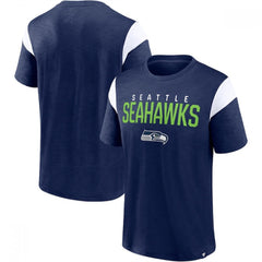 Men's Seattle Seahawks Navy/White Home Stretch Team T-Shirt 