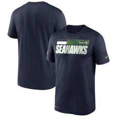 Men's Seattle Seahawks 2020 Navy Sideline Impact Legend Performance T-Shirt 