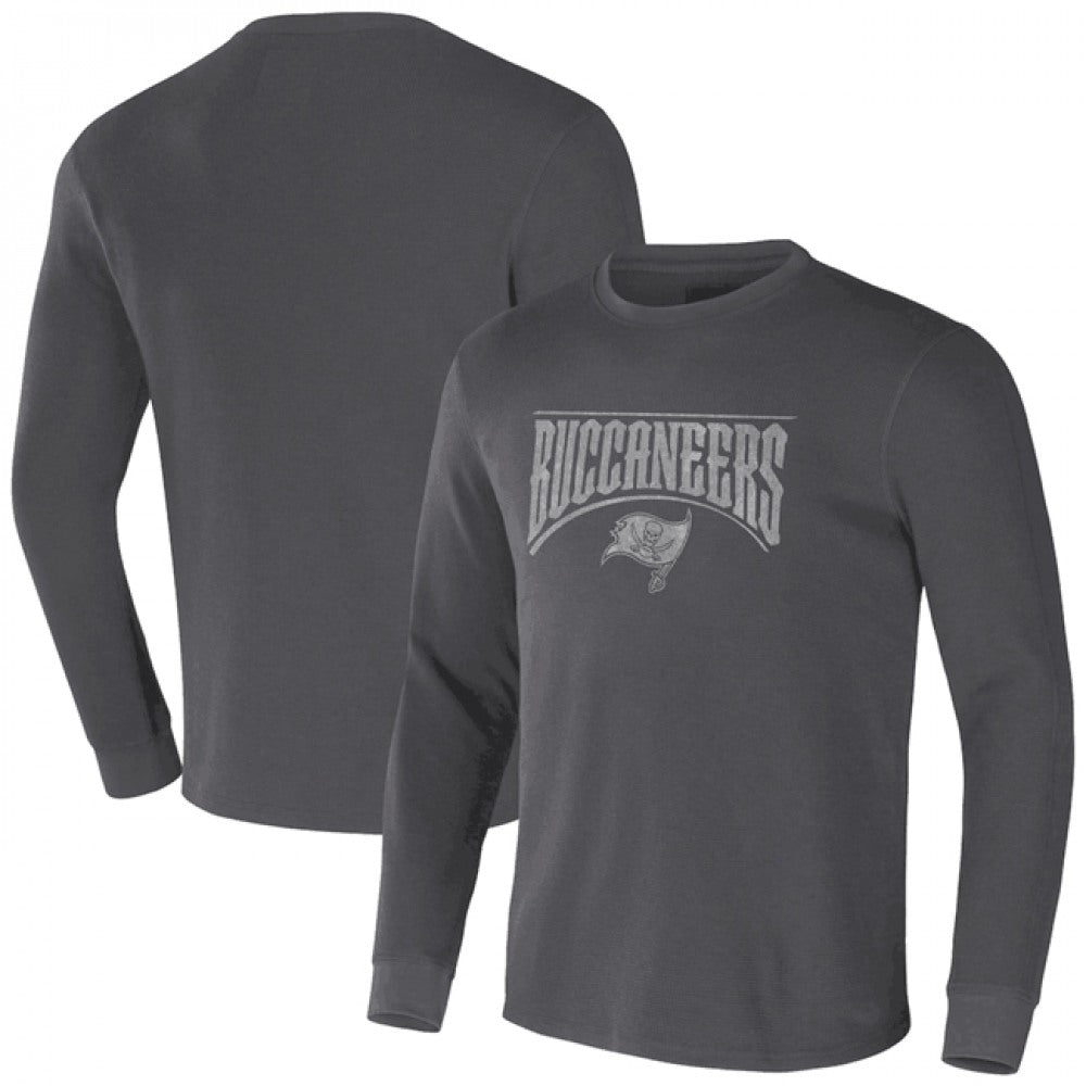 Men's Tampa Bay Buccaneers X Darius Rucker Collection Charcoal Long Sleeve Thermal T-Shirt 