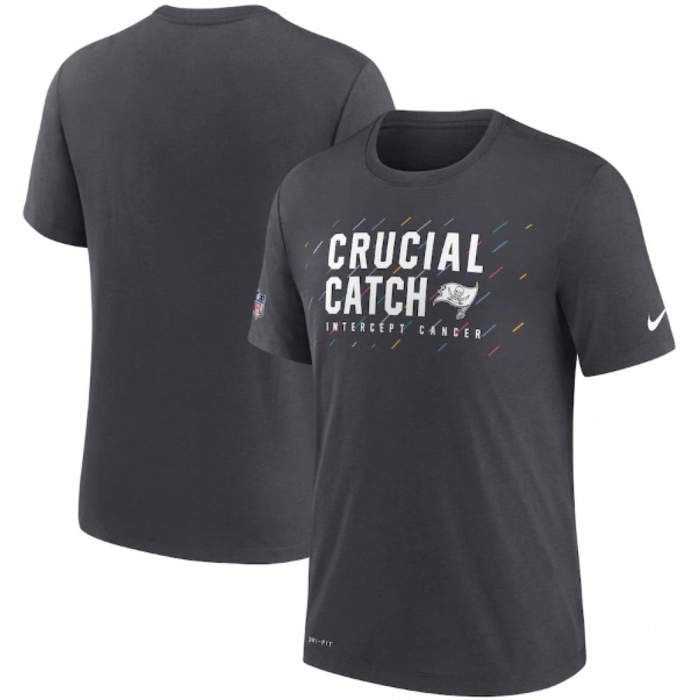 Men's Tampa Bay Buccaneers Charcoal 2021 Crucial Catch Performance T-Shirt 
