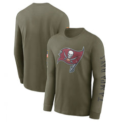 Men's Tampa Bay Buccaneers Olive 2022 Salute to Service Long Sleeve T-Shirt 