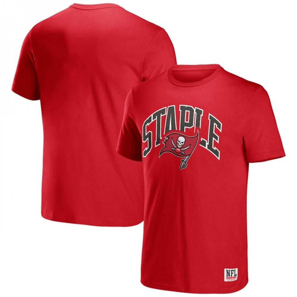 Men's Tampa Bay Buccaneers x Staple Red Logo Lockup T-Shirt 
