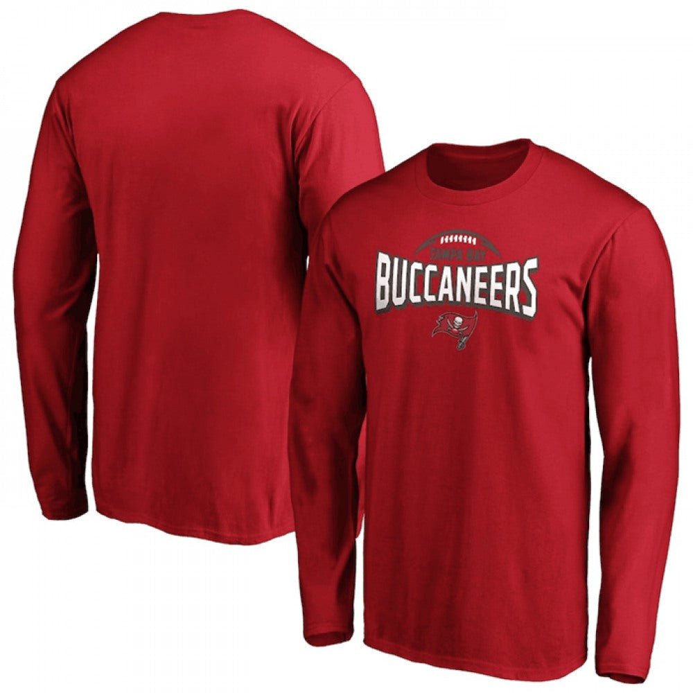 Men's Tampa Bay Buccaneers Red Clamp Down Long Sleeve T-Shirt 