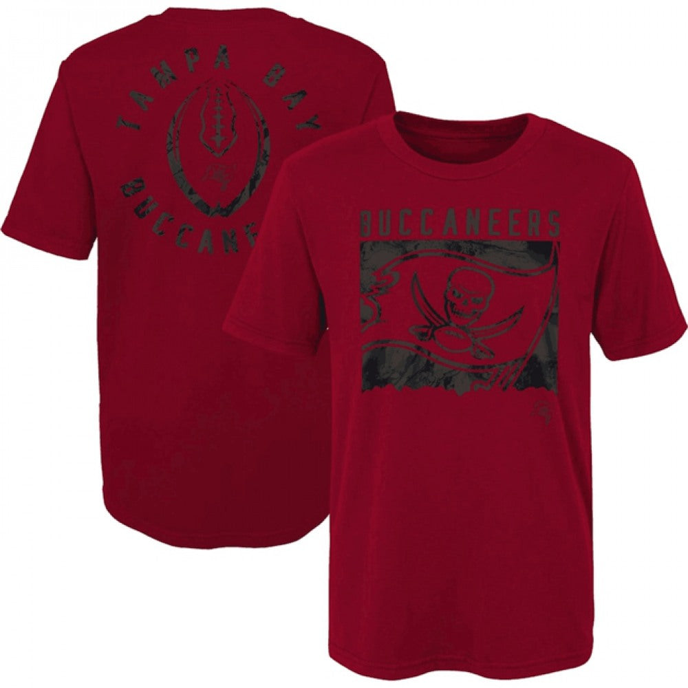 Men's Tampa Bay Buccaneers Red Preschool Liquid Camo Logo T-Shirt 