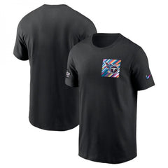 Men's Tennessee Titans Black 2023 Crucial Catch Sideline Tri-Blend T-Shirt 