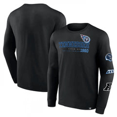 Men's Tennessee Titans Black High Whip Pitcher Long Sleeve T-Shirt 