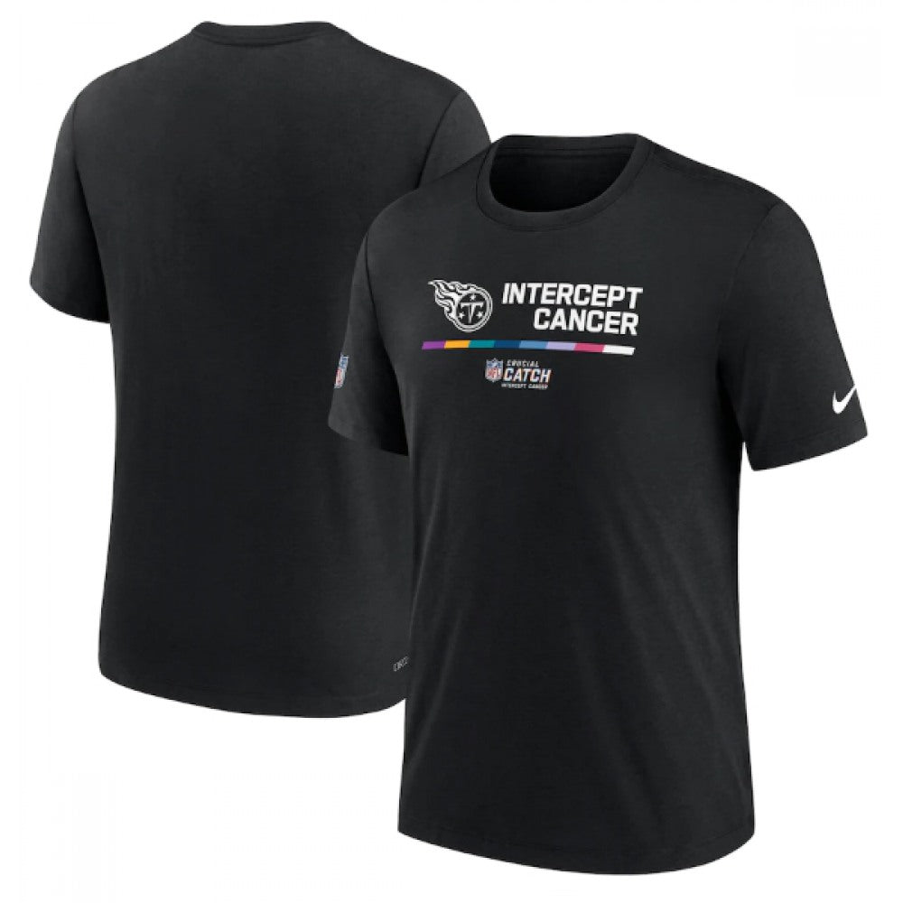 Men's Tennessee Titans 2022 Black Crucial Catch Performance T-Shirt 