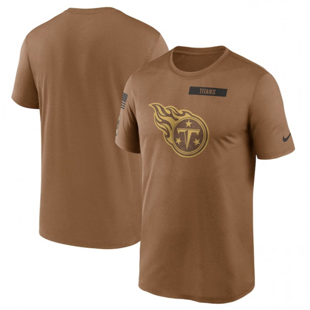 Men's Tennessee Titans 2023 Brown Salute To Service Legend Performance T-Shirt 