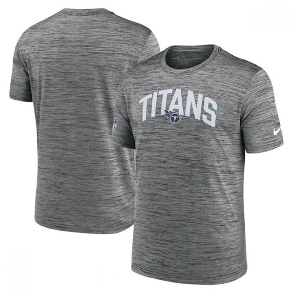 Men's Tennessee Titans Grey Sideline Velocity Stack Performance T-Shirt 