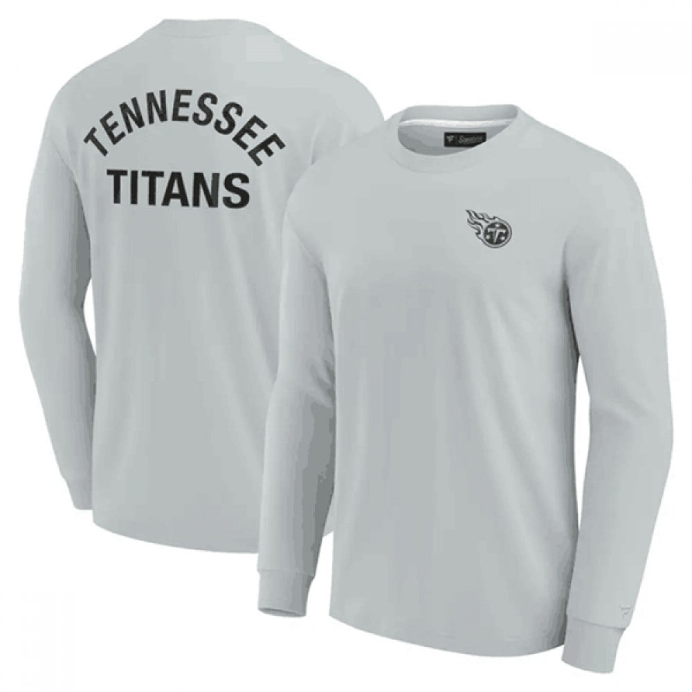 Men's Tennessee Titans Grey Signature Unisex Super Soft Long Sleeve T-Shirt 