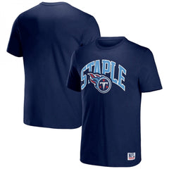 Men's Tennessee Titans x Staple Navy Logo Lockup T-Shirt 